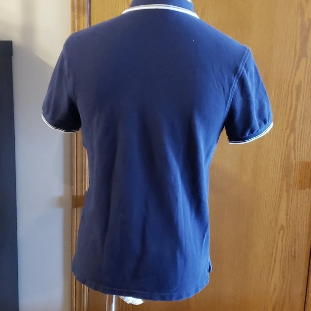 J.crew pique polo navy white details